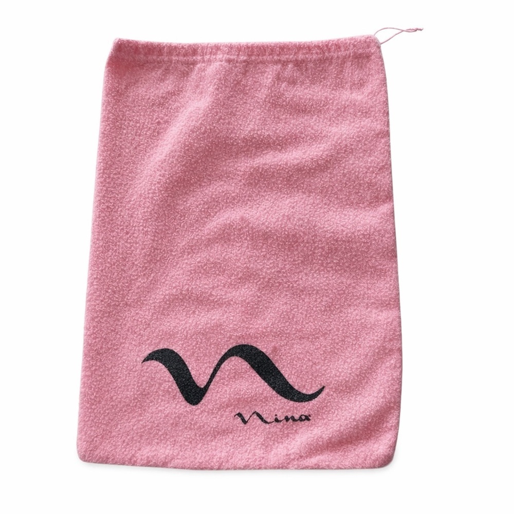 Nina Pink Drawstring Dust Bag Shoe Storage Pouch 13 x 9 Vintage Logo